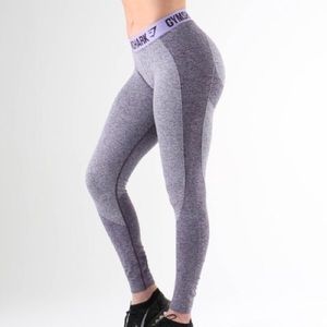 Gymshark flex leg in Rich purple marl/ soft lilac